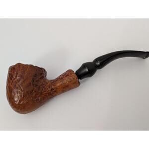 Vintage Alpha Ruby Briar Israel Freehand Rusticated Bent Dublin Smoking Pipe